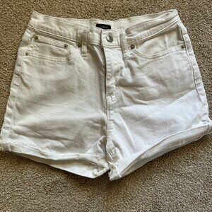 White Roll Cuff J. Crew Denim Shorts - size 25